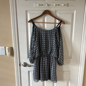 Soprano Print Cold-shoulder Romper